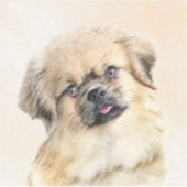 Tibetaans Spaniel Schilderen - Kute Original Dog A Sticker (Voorkant)