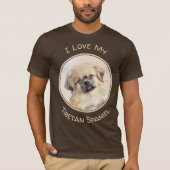 Tibetaans Spaniel Schilderen - Kute Original Dog A T-shirt (Voorkant)