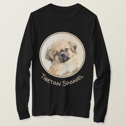 Tibetaans Spaniel Schilderen - Kute Original Dog A T-shirt (Design voorkant)