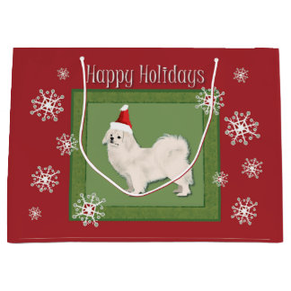 Tibetaans Spaniel (White) kersttas Groot Cadeauzakje