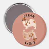 Tibetaans Spanjaard Dishwasher Magnet (Voorkant / Achterkant)