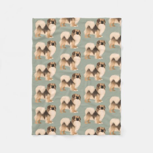 Tibetaans Spanjaard (Sable) Blanket Fleece Deken (Voorkant)