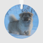 Tibetaans Spanje in de sneeuw Ornament (achterkant)