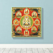  Tibetaans Tantrisch Boeddhisme Boeddha Mandala Canvas Afdruk (Insitu (Houten vloer))