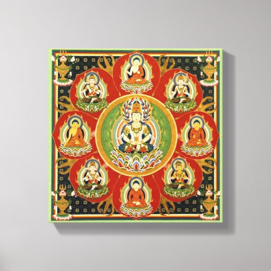  Tibetaans Tantrisch Boeddhisme Boeddha Mandala Canvas Afdruk (Voorkant)