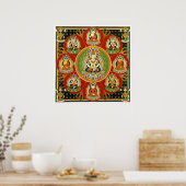 Tibetaans Tantrisch Boeddhisme Boeddha Mandala Poster (Keuken)