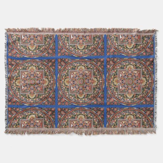  Tibetaans Tantrisch Boeddhisme Mandala Deken (Voorkant)