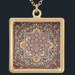 Tibetaans Tantrisch Boeddhisme Mandala Goud Vergulden Ketting<br><div class="desc">Tibetaans Tantrisch Boeddhisme Mandala Design. Een betekenisvol geschenk om positieve energie,  evenwicht,  evenwicht en geluk aan te spreken.</div>