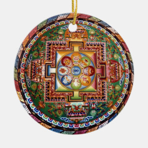 Tibetaans Tantrisch Boeddhisme Mandala Keramisch Ornament