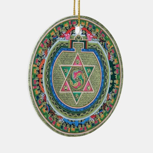  Tibetaans Tantrisch Boeddhisme Mandala Keramisch Ornament (Rechts)