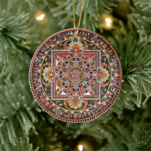  Tibetaans Tantrisch Boeddhisme Mandala Keramisch Ornament