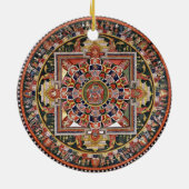  Tibetaans Tantrisch Boeddhisme Mandala Keramisch Ornament (Achterkant)