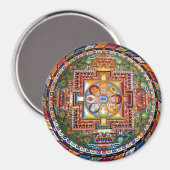  Tibetaans Tantrisch Boeddhisme Mandala Magneet (Voorkant / Achterkant)