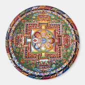  Tibetaans Tantrisch Boeddhisme Mandala Magneet (Voorkant)