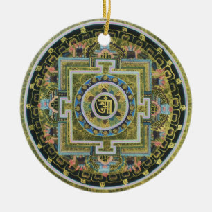 Tibetaans Tantrisch Boeddhisme Mandala Thangka Keramisch Ornament