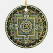  Tibetaans Tantrisch Boeddhisme Mandala Thangka Keramisch Ornament (Achterkant)