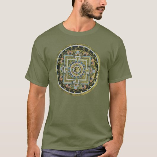  Tibetaans Tantrisch Boeddhisme Mandala Thangka T-shirt (Voorkant)