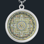 Tibetaans Tantrisch Boeddhisme Mandala Thangka Zilver Vergulden Ketting<br><div class="desc">Tibetaanse Tantrische Boeddhisme Mandala Thangka Schilderij van prachtige schoonheid en diepgang is op dit ketting hanger sieraden. Een betekenisvol sieradengeschenk om positieve energie,  evenwicht,  balans en geluk aan te roepen,  voor zowel vrouwen als mannen. Zeldzaam en uniek!</div>