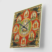  Tibetaans Tantrisch Boeddhisme Mandala Vierkante Klok (Hoek)