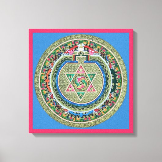 Tibetaans Tantrisch Boeddhisme Mandala Wall Deco Canvas Afdruk (Voorkant)