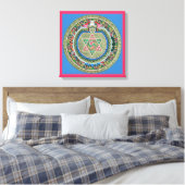 Tibetaans Tantrisch Boeddhisme Mandala Wall Deco Canvas Afdruk (Insitu (Slaapkamer))