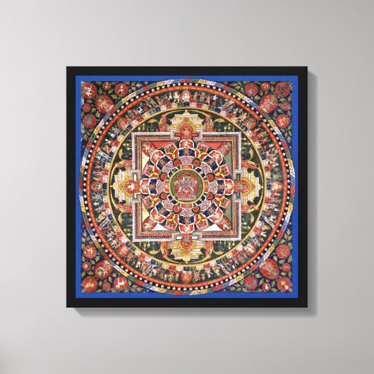 Tibetaans Tantrisch Boeddhisme Mandala Wall Deco Canvas Afdruk (Voorkant)