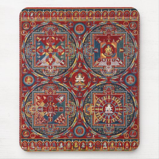 Tibetaans vier Mandalas van de Vajravali-reeks Muismat (Voorkant)