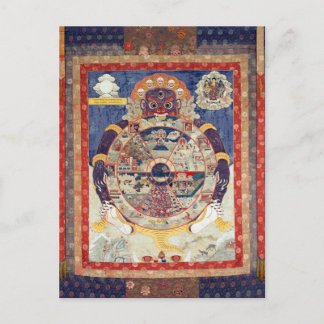 Tibetaans Wiel van het Levenscyclus van Samsara Briefkaart