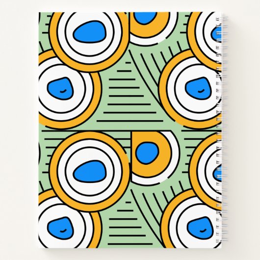 Tibetaanse abstracte kunst in het patroon saliegro notitieboek (Achterkant)