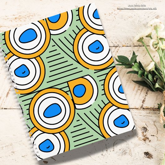 Tibetaanse abstracte kunst in het patroon saliegro notitieboek