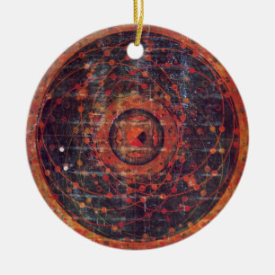 Tibetaanse astronomische Thangka Keramisch Ornament