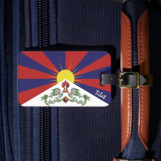 Tibetaanse Bagagelabels, patriottische Tibetaanse Bagagelabel (Voorkant Insitu 4)