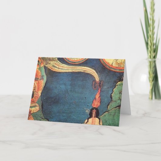 Tibetaanse boeddhistische afbeelding van tummo kaart (Voorkant)