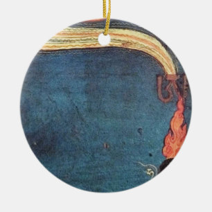 Tibetaanse boeddhistische afbeelding van tummo keramisch ornament