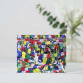 Tibetaanse Boeddhistische gebeds vlag kunst thuis  Briefkaart (Staand voorkant)