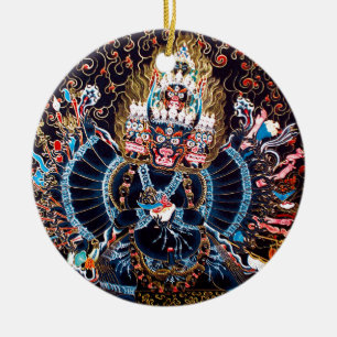 Tibetaanse boeddhistische kunst (Chemckok Heruka) Keramisch Ornament