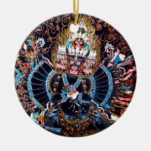 Tibetaanse boeddhistische kunst (Chemckok Heruka) Keramisch Ornament