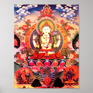 Tibetaanse boeddhistische kunst poster