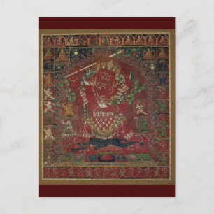 Tibetaanse boeddhistische Rakta Yamari godheid Briefkaart