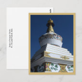 Tibetaanse Boeddhistische Stoepa bij Dzongsar Shed Briefkaart (Voorkant / Achterkant)