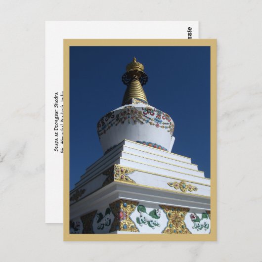 Tibetaanse Boeddhistische Stoepa bij Dzongsar Shed Briefkaart (Voorkant / Achterkant)