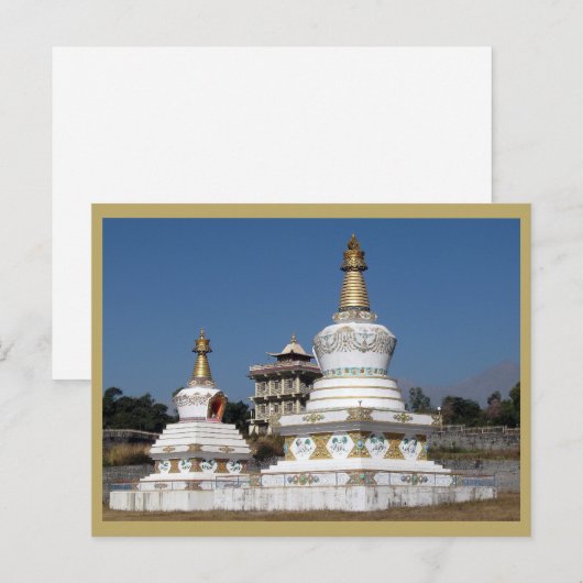 Tibetaanse Boeddhistische Stupa's Briefkaart (Voorkant / Achterkant)