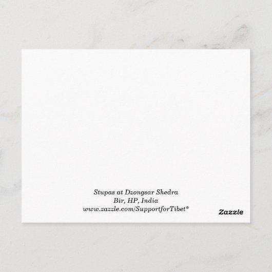 Tibetaanse Boeddhistische Stupa's Briefkaart (Achterkant)