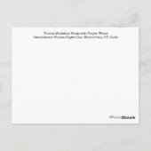 Tibetaanse dansers traditionele kostuum briefkaart (Achterkant)