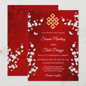 Tibetaanse eindeloze knoop | Witte kersenbloesem Kaart (Voorkant / Achterkant)