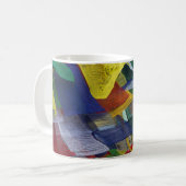 Tibetaanse gebedsvlaggen in Boudhanath Stupa Nepal Koffiemok (Voorkant links)