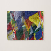 Tibetaanse gebedsvlaggen in Boudhanath Stupa Nepal Legpuzzel (Horizontaal)