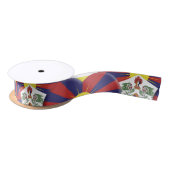 Tibetaanse harten en Tibetaanse vlag / Tibet Satijnen Lint (Spoel)