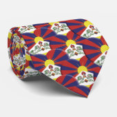 Tibetaanse harten en Tibetaanse vlag / Tibet Stropdas (Opgerold)