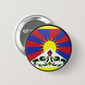 Tibetaanse kwaliteitsvlag Cirkel Ronde Button 5,7 Cm (Voorkant /achterkant)